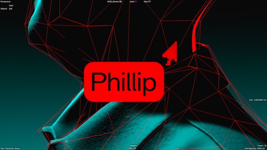 3D artist Phillip Tibballs in Nodefest 2025 opening title sequence created with Cinema 4D